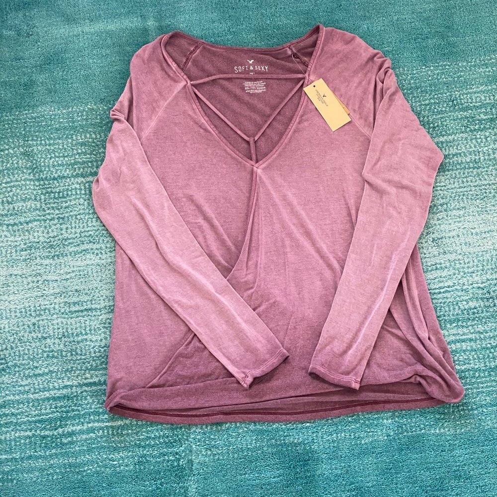 American Eagle Soft and Sexy V-neck Top